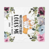 Couverture Polaire Marionnette florale Ma mère m'aime Personnalisée (Devant (Horizontal))