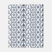 Couverture Polaire Maritime dans le motif bleu (Devant)