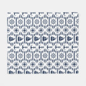 Couverture Polaire Maritime dans le motif bleu (Devant (Horizontal))