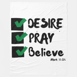 Couverture Polaire Mark 11:24 KJV Bible Ecriture