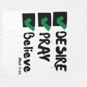 Couverture Polaire Mark 11:24 KJV Bible Ecriture (Devant (Horizontal))