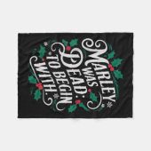 Couverture Polaire Marley Was Dead_ To Begin With Funny Novelty Chris (Devant (Horizontal))