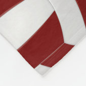 Couverture Polaire maroon blanc girly J'aime volleyball texte motif (Coin)