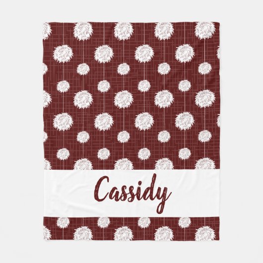Couverture Polaire Maroon Pom-pom girl Pom Motif (Devant)