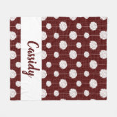 Couverture Polaire Maroon Pom-pom girl Pom Motif (Devant (Horizontal))