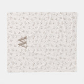 Couverture Polaire Marque de bovins lettres Tan (Devant (Horizontal))