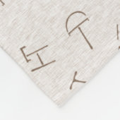 Couverture Polaire Marque de bovins lettres Tan (Coin)