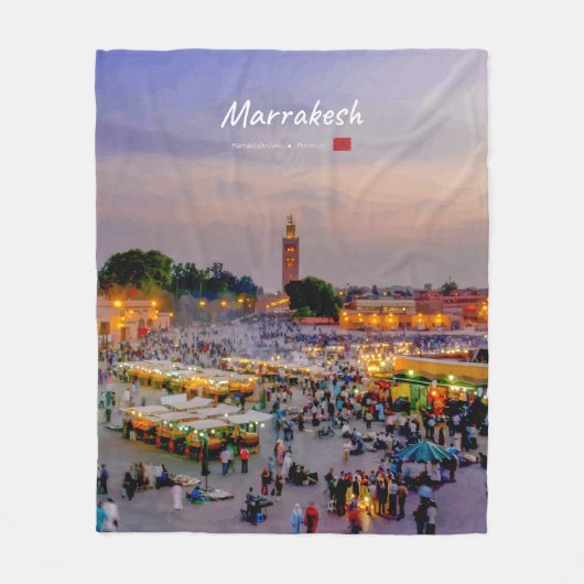 Couverture Polaire Marrakech, Maroc - Place Jemaa el Fnaa (Devant)