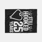 Couverture Polaire Married 25 Years - Fishing Couple - 25th Wedding A (Devant (Horizontal))