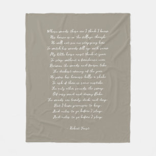 Couverture Polaire Marron clair poème personnalisé chanson paroles ci