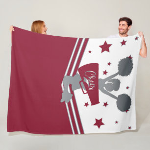 Couverture Polaire Marron Étoiles d'Argent Cheer Filles de Cheer-lead