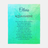 Couverture Polaire Mars Birthstone Aquamarine design (Devant)