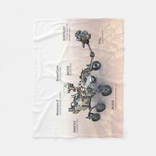 Couverture Polaire Mars La Persévérance Rover Avec Instruments (Devant)