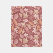 Couverture Polaire Marsala motif feuille (Devant)