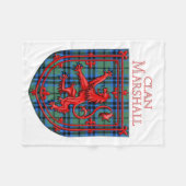Couverture Polaire Marshall Tartan Scottish Plaid Lion Rampant (Devant (Horizontal))