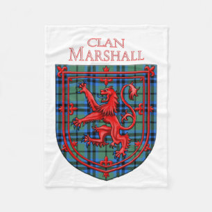 Couverture Polaire Marshall Tartan Scottish Plaid Lion Rampant