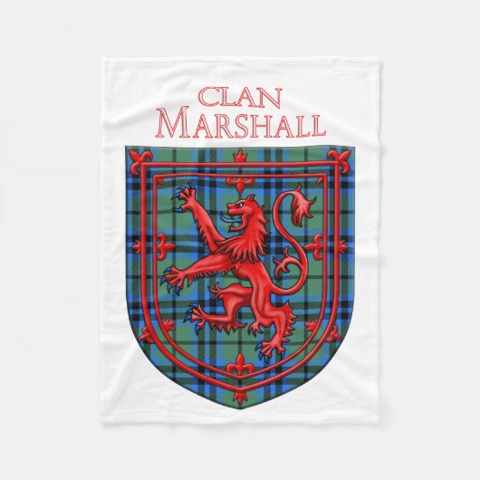 Couverture Polaire Marshall Tartan Scottish Plaid Lion Rampant (Devant)