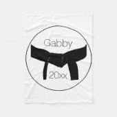 Couverture Polaire Martial Arts Basic Black Belt (Devant)