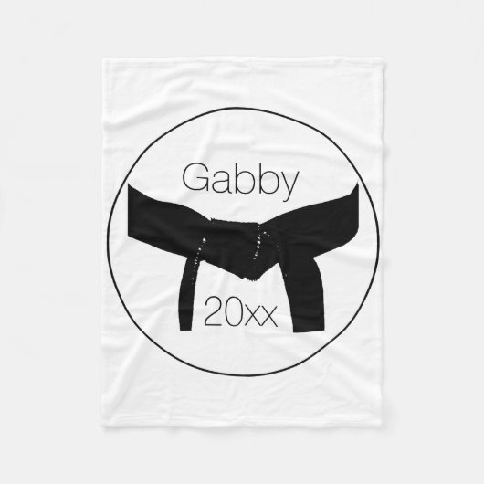 Couverture Polaire Martial Arts Basic Black Belt (Devant)