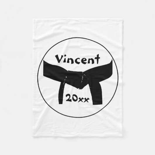 Couverture Polaire Martial Arts Basic Black Belt (Devant)