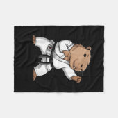 Couverture Polaire Martial Arts Capybara Funny Karate Taekwondo Jiu J (Devant (Horizontal))