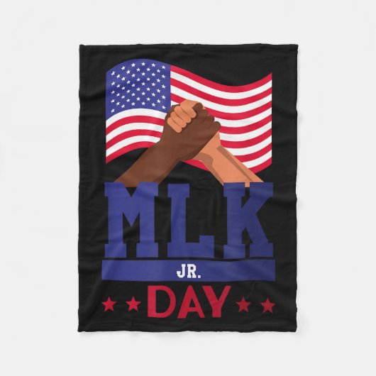 Couverture Polaire Martin Luther King Jr Day Mlk Fist Freedom Gift  (Devant)