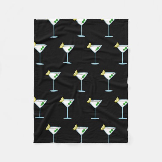 Couverture Polaire Martini Amateurs De Cocktail Bar De Verre Alcool (Devant)
