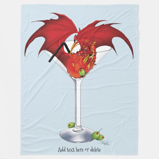 Couverture Polaire Martini Imaginaire Red Dragon (Devant)