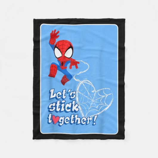 Couverture Polaire Marvel Spider-man Restons Ensemble Saint-Valentin  (Devant)