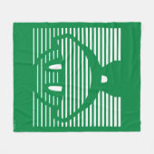 Couverture Polaire MARVIN L'Icône rayée MARTIAN™ (Devant (Horizontal))