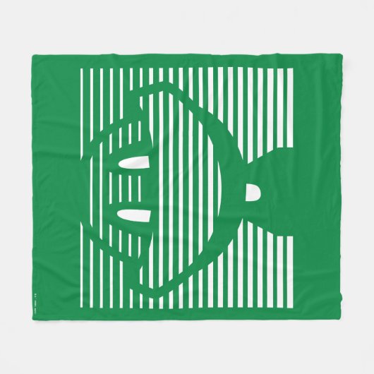 Couverture Polaire MARVIN L'Icône rayée MARTIAN™ (Devant (Horizontal))