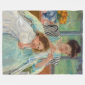 Couverture Polaire Mary Cassatt - Jeune mère coudre (Devant (Horizontal))