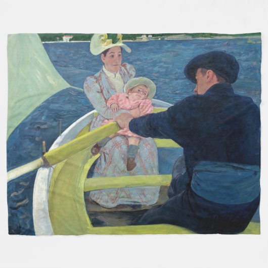 Couverture Polaire Mary Cassatt - La Partie en barque (Devant (Horizontal))