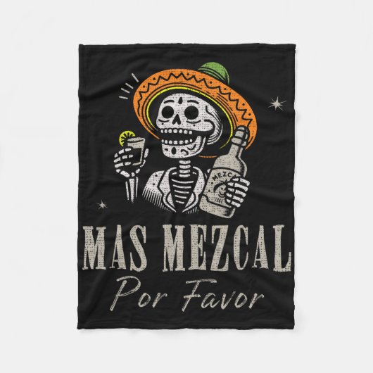 Couverture Polaire Mas Mezcal Por Favoriser Funny Cinco De Mayo Barte (Devant)