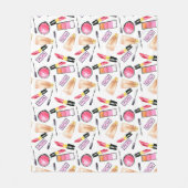 Couverture Polaire Mascara Mascara Fille maquillage Aquarelle (Devant)