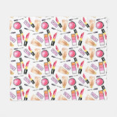 Couverture Polaire Mascara Mascara Fille maquillage Aquarelle (Devant (Horizontal))