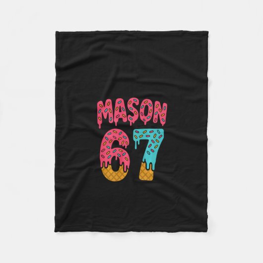 Couverture Polaire Mason 67 Ice Cream Meme Funny Six Seven (on Ck) Pu (Devant)