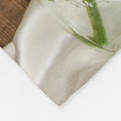 Couverture Polaire Mason Jar et White Daisies Country Barn Mariage (Coin)