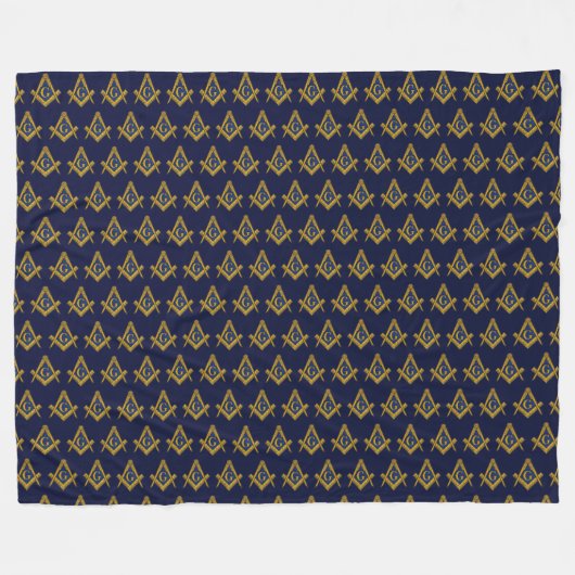 Couverture Polaire Masonic Freemasons Square and Compass (Devant (Horizontal))