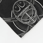 Couverture Polaire Masque de gardien noir et blanc (Coin)