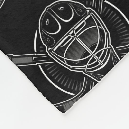 Couverture Polaire Masque de gardien noir et blanc (Coin)