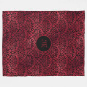 Couverture Polaire Masque rouge noir avec Monogramme (Devant (Horizontal))