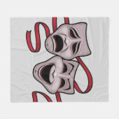 Couverture Polaire Masques de théâtre de comédie et de tragédie (Devant (Horizontal))