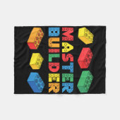 Couverture Polaire Master Builder Chemise Briques Blocs Enfants adult (Devant (Horizontal))