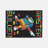 Couverture Polaire Master Builder Tee Dabbing Blocks Bricks Building  (Devant (Horizontal))