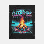 Couverture Polaire Master Of The Campfire Dad Men Camping Enthusiast  (Devant)