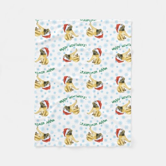 Couverture Polaire Mastiff de Noël (Devant)