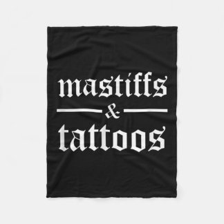 Couverture Polaire Mastiffs Et Tatouages Drôle Tatoué Propriétaire Du