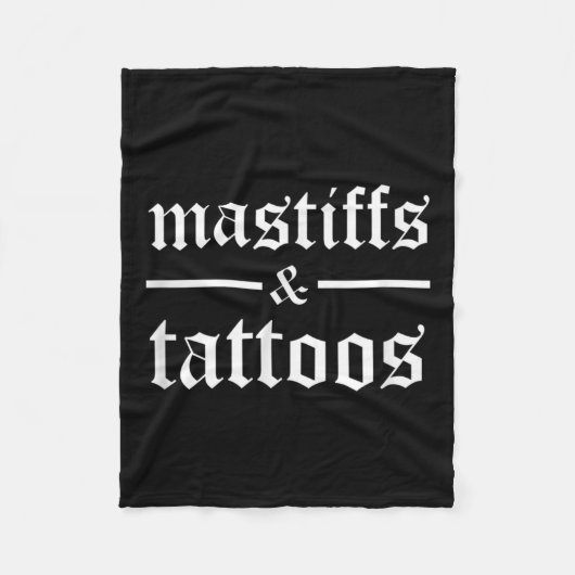 Couverture Polaire Mastiffs Et Tatouages Drôle Tatoué Propriétaire Du (Devant)