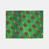 Couverture Polaire Mastodon festif sur vert (Devant (Horizontal))